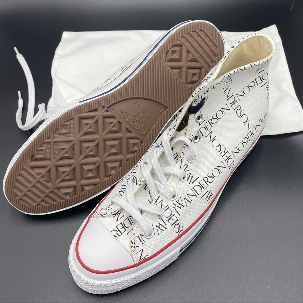 Converse High-Top Sneakers White Black JW ANDERSON Canvas